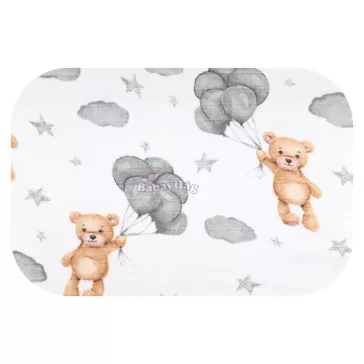 Tetra pelenka nyomott mintás 70x80cm Lufis mackó