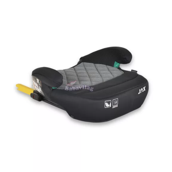 JAX autós ülésmagasító háttámlával 125-150cm rögzítő hevederrel, ISOFIX SZÜRKE 