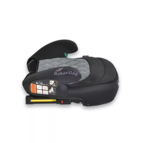 JAX autós ülésmagasító háttámlával 125-150cm rögzítő hevederrel, ISOFIX SZÜRKE 