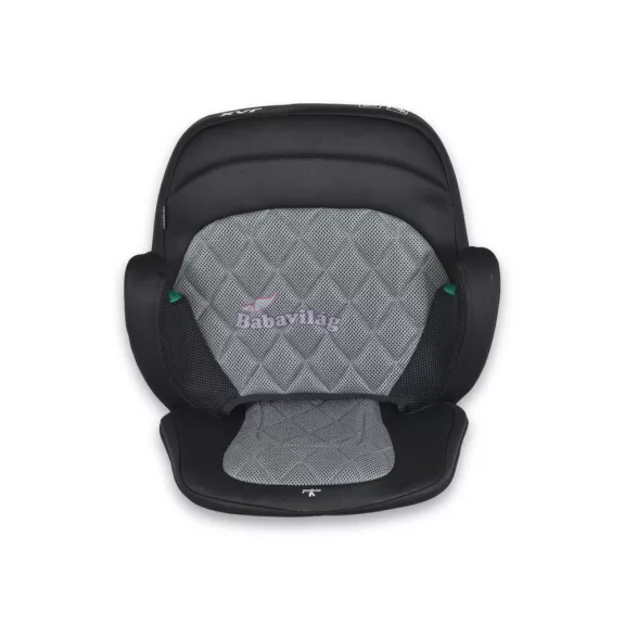 JAX autós ülésmagasító háttámlával 125-150cm rögzítő hevederrel, ISOFIX SZÜRKE 