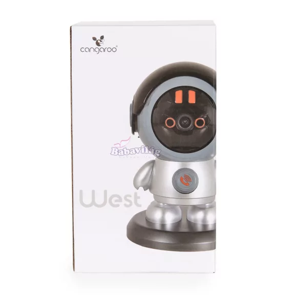 WEST bébiőr, kamera, 3.0Mp, wifis, 4G, babaforma SZÜRKE/kék