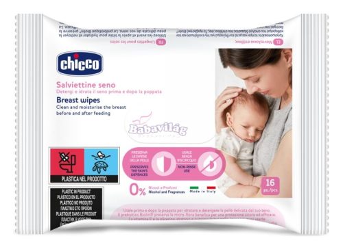 Chicco Melltörlőkendő szoptatás előtt és után - 16 db