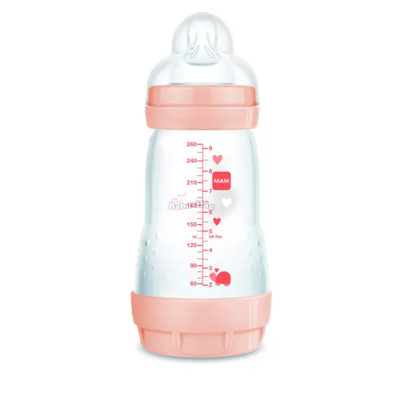 MAM cumisüveg Anti-Colic 260ml rózsaszín
