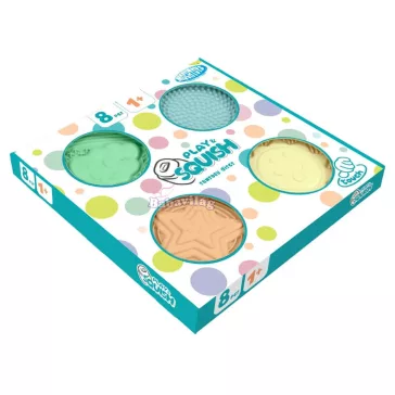   MOCHTOYS Play&Squish szenzorikus szőnyeg -kerek tapilapok 8db PASZTELL 