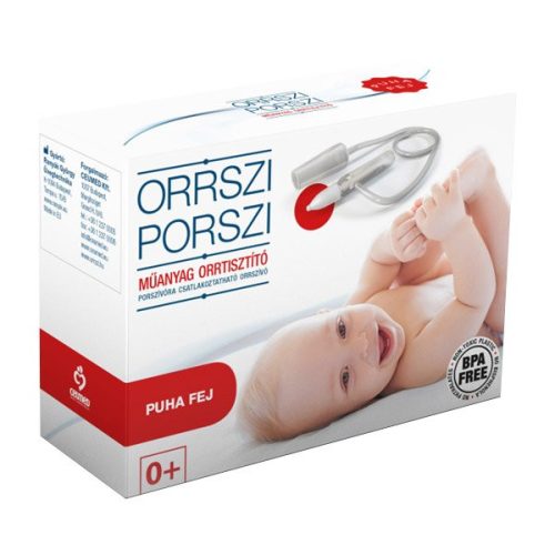 ORRSZI-PORSZI műanyag orrszívó szett puha szívófejjel