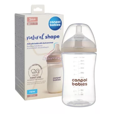 Canpol babies Natural Shape anti-kólikás cumisüveg 260ml