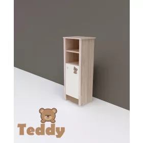   TODI Teddy keskeny nyitott polcos 1 ajtós szekrény (140 cm magas)