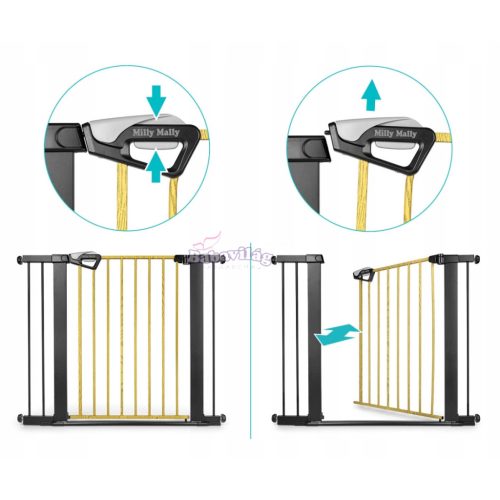 MILLY MALLY 6578 Biztonsági kapu Guardy 104 Black Natural