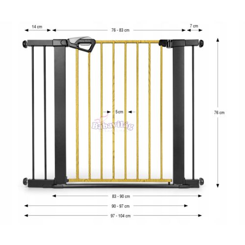 MILLY MALLY 6578 Biztonsági kapu Guardy 104 Black Natural