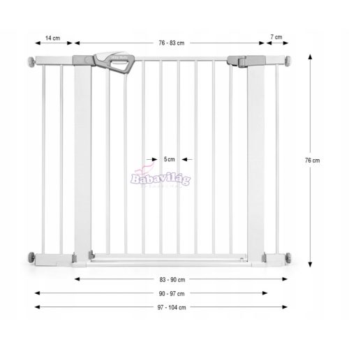 MILLY MALLY 6579 Biztonsági kapu Guardy 104 White