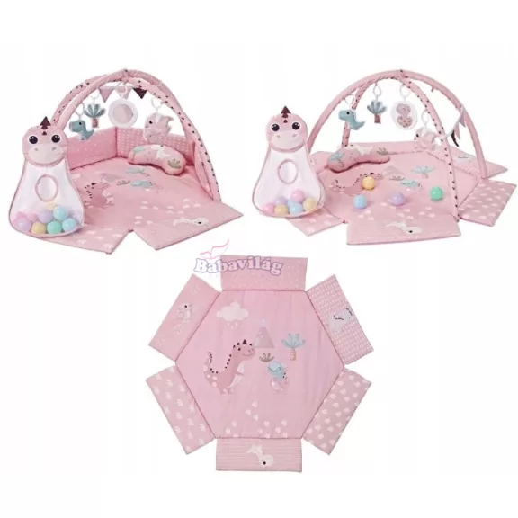 Milly Mally TinyMini játszószőnyeg Dino Pink rózsaszín Milly Mally TinyMini játszószőnyeg Dino Pink rózsaszín