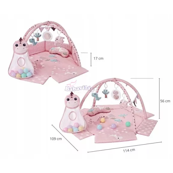 Milly Mally TinyMini játszószőnyeg Dino Pink rózsaszín Milly Mally TinyMini játszószőnyeg Dino Pink rózsaszín