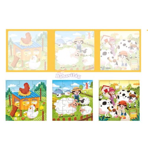 3 az 1-ben Farm Mágneses Kirakó