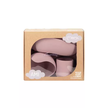 MoMi AMI puha szilikon etetőkészlet Pink