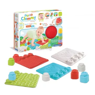   Clementoni Clemmy - Szenzoros játszószőnyeg- és építőkockaszett 6 hó+ 