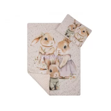   PREMIUM takaró és párna szett 75x100 cm + 42x29 cm Nyuszik