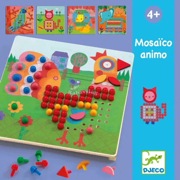 Djeco Vegyes pötyi játék - Mosaico animo - Vigyázz mozaik