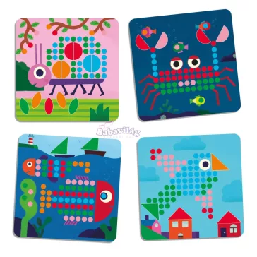   Djeco Kis állatok - Mozaik készítő - Mosaïco Mini Animo 