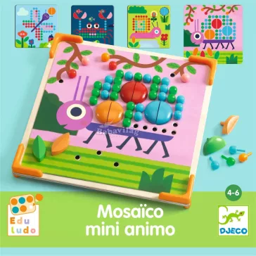   Djeco Kis állatok - Mozaik készítő - Mosaïco Mini Animo 