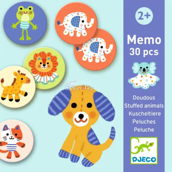 Djeco Gyermekszobai emlékek - Memória játék - Memo Stuffed animals