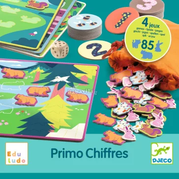   Djeco - Fejlesztő játék - Számolás 4 az 1-ben - Eduludo Primo Chiffres