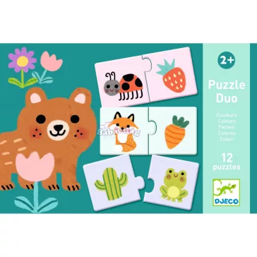   Djeco Párosító puzzle - Színpárosító, 24 db-os - Colours