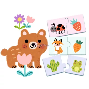   Djeco Párosító puzzle - Színpárosító, 24 db-os - Colours