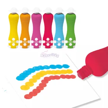   Djeco Marok filc 6 színben - Pontozó festés - 6 foam markers 