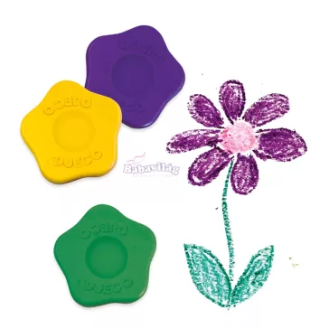 Djeco Marokkréta - 12 flower crayons for toddlers 