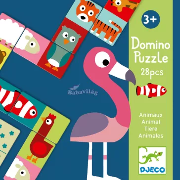 Djeco Domino - Állatfelek - Testes puzzle 