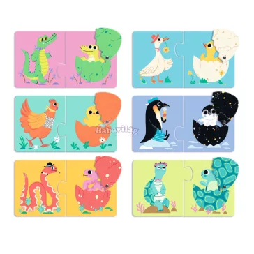 Djeco Párosító puzzle - Kié a tojás, 12 db-os 