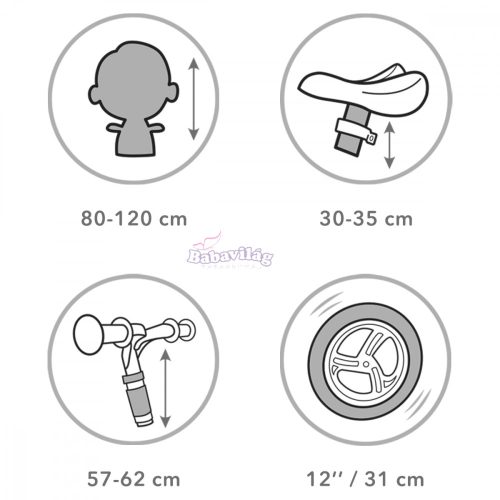 Rebel futóbicikli pink