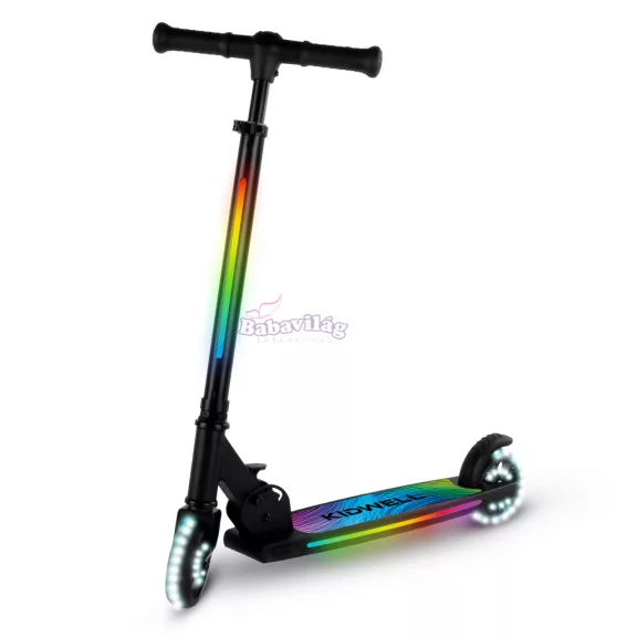 Kidwell MIDO FEKETE összecsukható roller, 20 LED világítási mód, 120 mm, csúszásmentes.