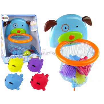 Bath Toy Mini kosárlabda, kutya ás gumi hal