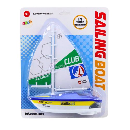 Vitorláshajó, akkumulátoros turbinahajtású, kék