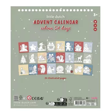 Little Dutch adventi kalendárium színező 