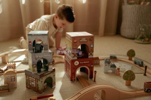 Little Dutch toronyépítő 6 db autóval 