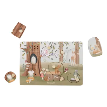 Little Dutch hangos puzzle - Forest Friends 