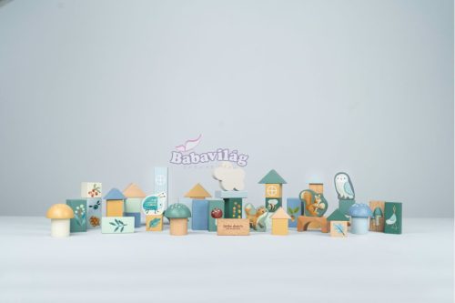 Little Dutch fa építőkocka 50 db - Forest Friends