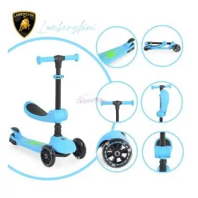 Lamborghini 2IN1 ráülős roller KÉK 