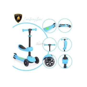 Lamborghini 2IN1 ráülős roller KÉK 