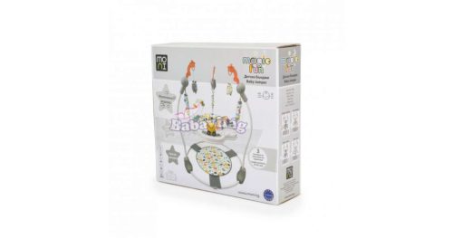 Moni Magic Fun Jumper Babafoglalkoztató, forgatható üléssel és zenés játékkal, állítható magasságú, 6 hónapos kortól szürke