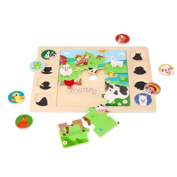 2 az 1-ben puzzle Farm - találd meg az árnyékát