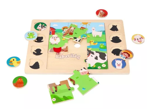 2 az 1-ben puzzle Farm - találd meg az árnyékát