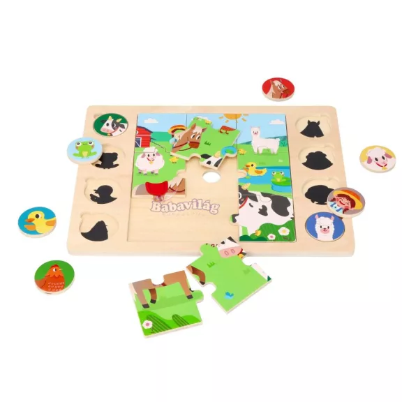 2 az 1-ben puzzle Farm - találd meg az árnyékát