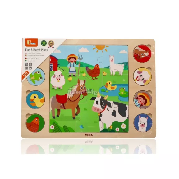 2 az 1-ben puzzle Farm - találd meg az árnyékát