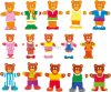 Teddy Bear Family öltöztetős 
