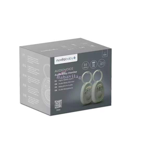 Nuvita Audiovoice bébiőr fehér zajjal 3020 - Sage Green 