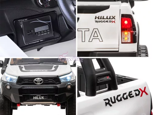Gyermek elektromos kisautó Toyota Hilux 4x4 fehér
