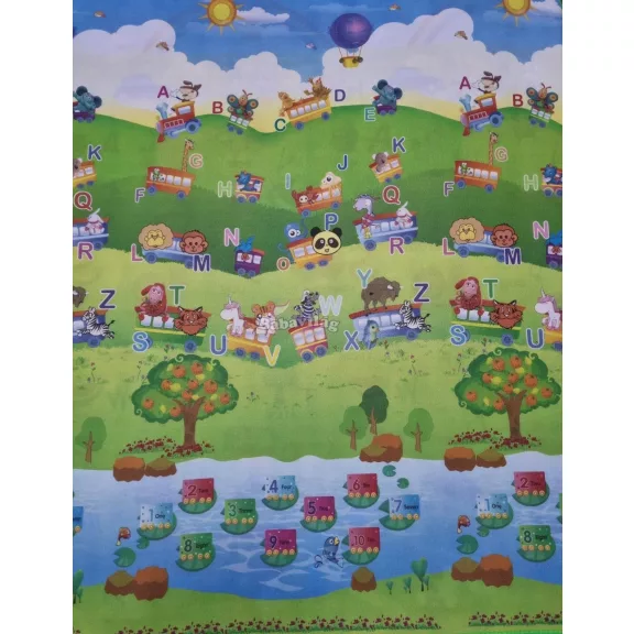 Játszószőnyeg 150x180 betűs/vonatos